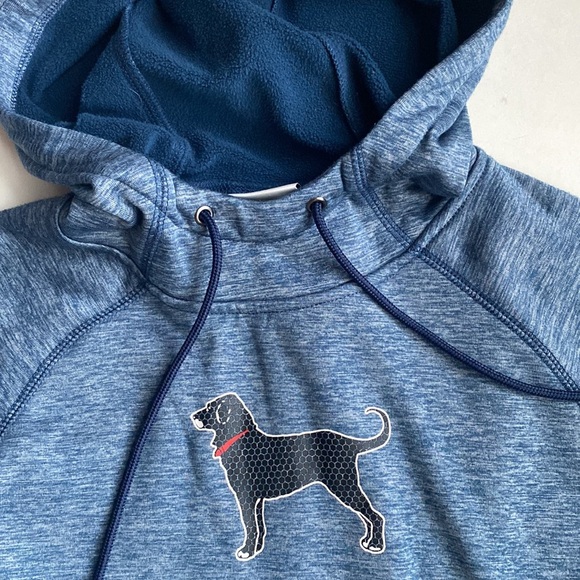The Black Dog Mens Performance Hooded Sweatshirt Blue S - Picture 4 of 7